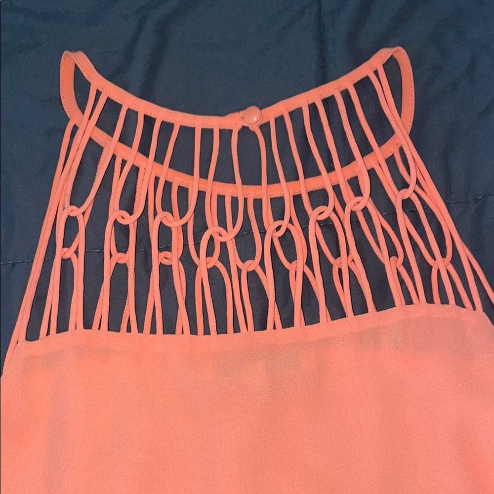 Naked Zebra Coral Halter Top - Picture 6 of 6